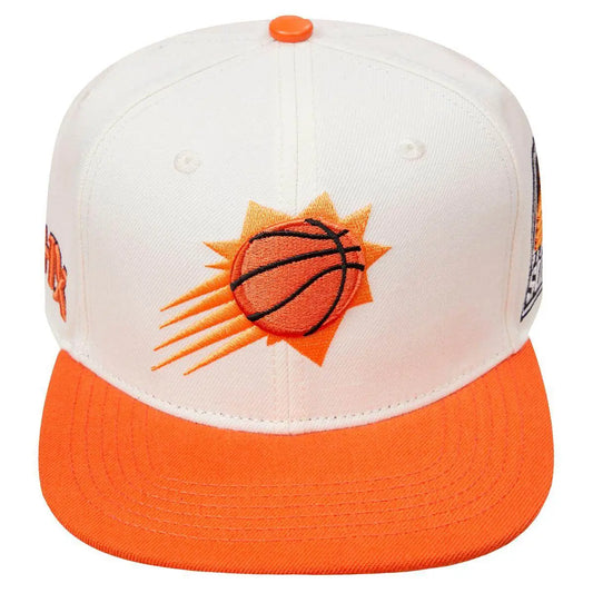 Pro Standard - Phoenix Suns Retro Classic Primary Logo Wool Snapback Hat - Eggshell / Orange - BLVD