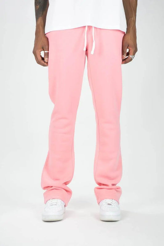 Rebel Minds Stacked Fleece Jogger - Dusty Pink - BLVD
