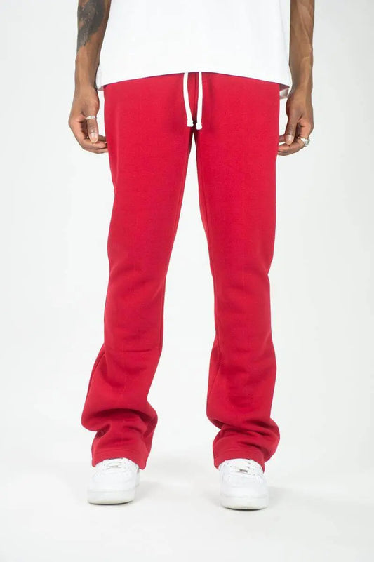 Rebel Minds Stacked Fleece Jogger - Red - BLVD