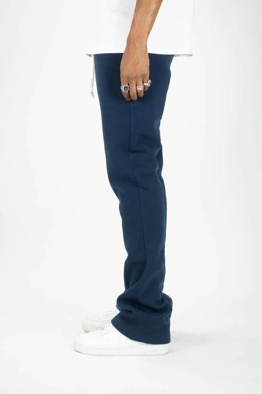 Rebel Minds Stacked Fleece Jogger - Navy - BLVD