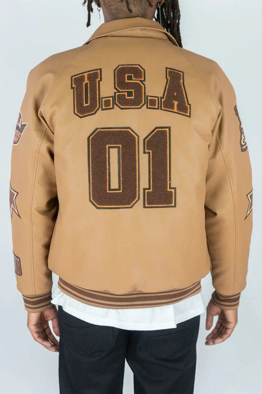 RM Eagle Usa Pu Jacket - Caramel - BLVD