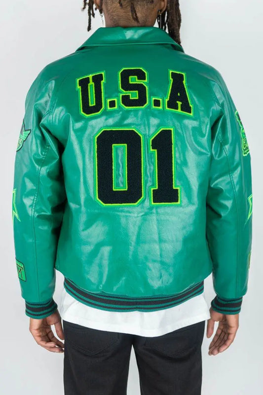RM Eagle Usa Pu Jacket - Hunter Green - BLVD