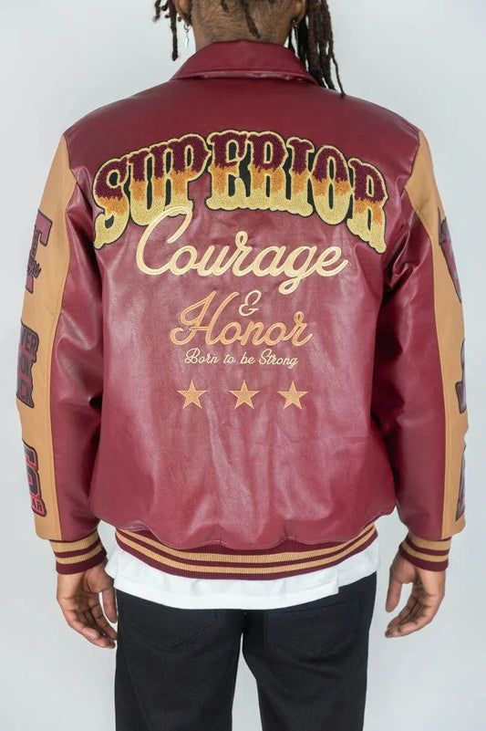 RM Superior Pu Jacket - Burgundy - BLVD