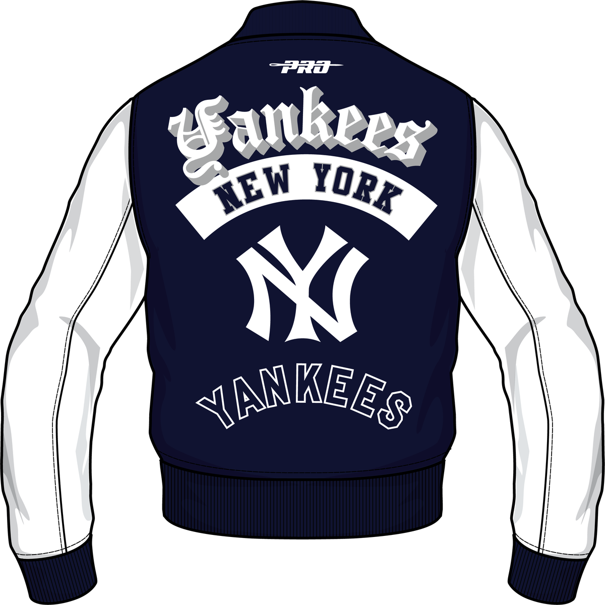 Pro Standard - Mlb New York Yankees Best Of Men's Leather Varsity Jacket - Navy Pro Standard