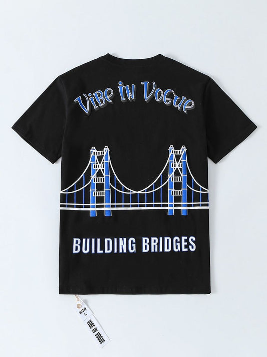 Vibe In Vogue - Fair Exchange Tee - Black Royal Blue