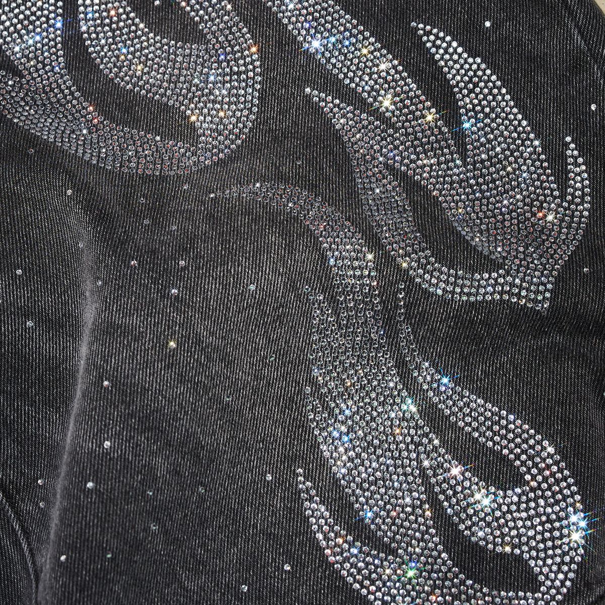 Duaa - 'THRIVING'' Flame Stone Denim Short - Grey Wash duaa