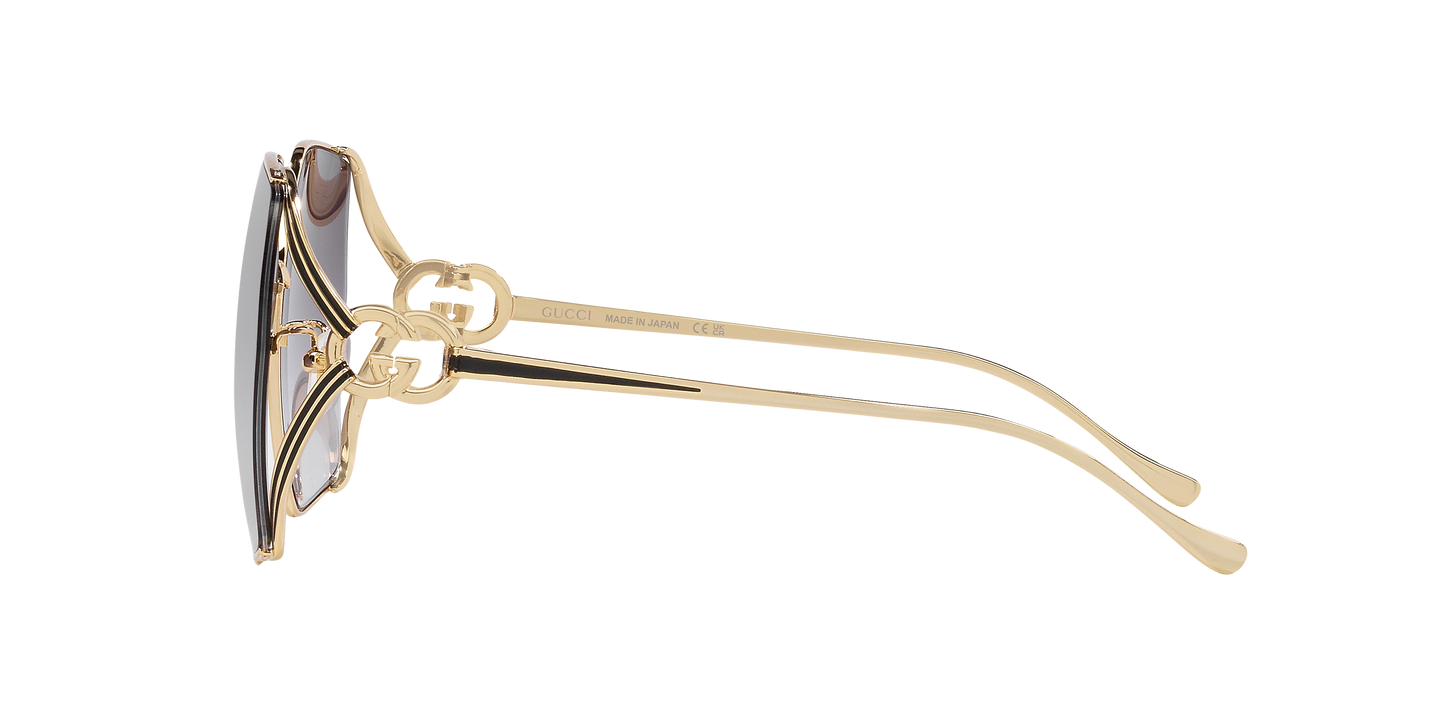 Gucci GG1322SA Gold- Men Luxury Sunglasses Grey Lens