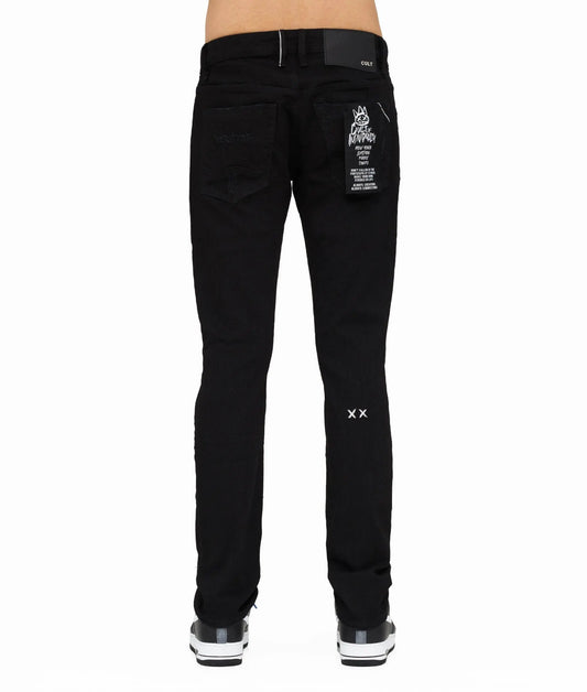 Cult Of Individuality Rocker Slim - Premium Stretch In Black Ink Jeans - BLVD