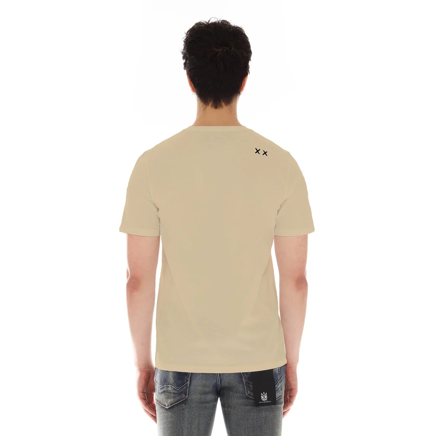Cult Of Individuality - Short Sleeve Crew Neck Tee "Cult Tour" in Beige
