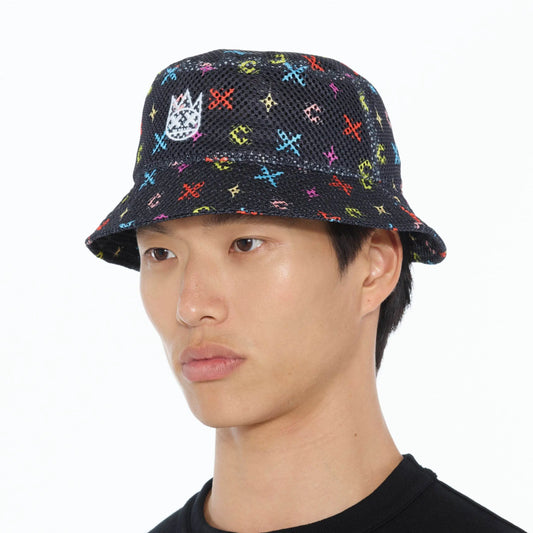 Cult Of Individuality - Mesh Bucket Hat in Cult Repeat Pattern - BLVD
