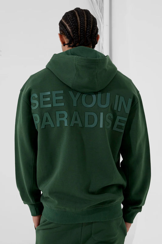 Jordan Craig - Men's SYIP Tonal Zip Up Hoodie & Stacked Sweatpants - Dark Olive