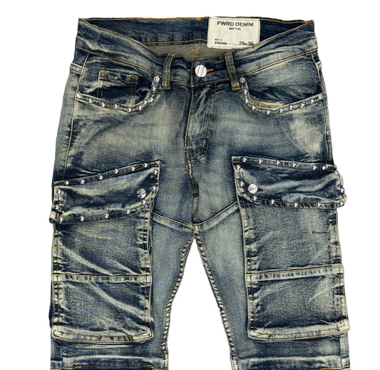 Fwrd Denim - Men Decked Out Stacked Jeans - Lt Tint