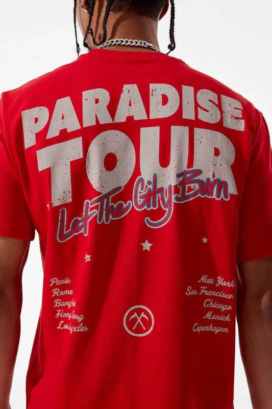 Jordan Craig Paradise Tour T-Shirt - Red - BLVD