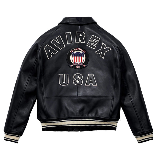 Avirex - Icon Leather Jacket - Black