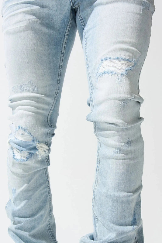Serenede "Sky'' Stacked Jeans - Blue - BLVD
