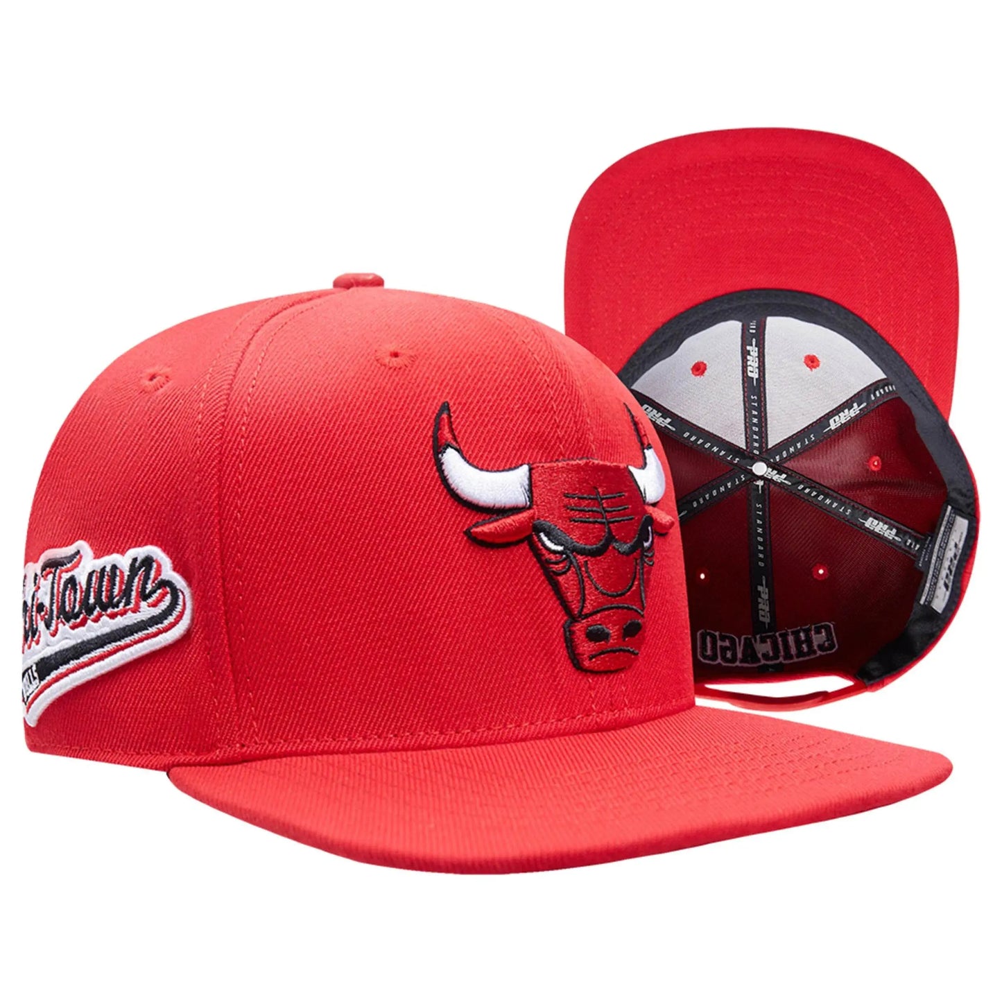 Pro Standard - Chicago Bulls Script Tail Wool Strapback Hat - Red - BLVD
