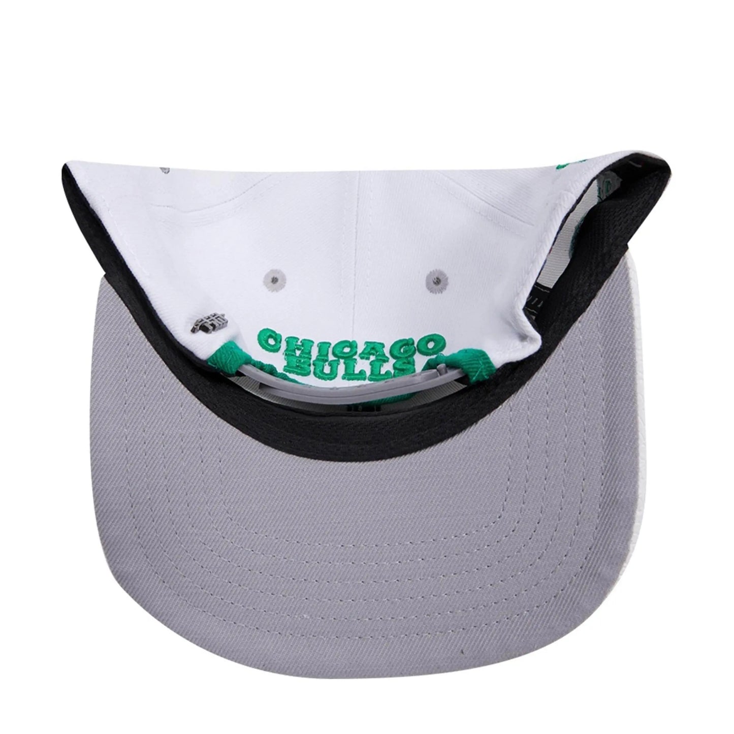 Pro Standard - Chicago Bulls 2 Tone Leather Brim Snapback Hat - White / Green - BLVD