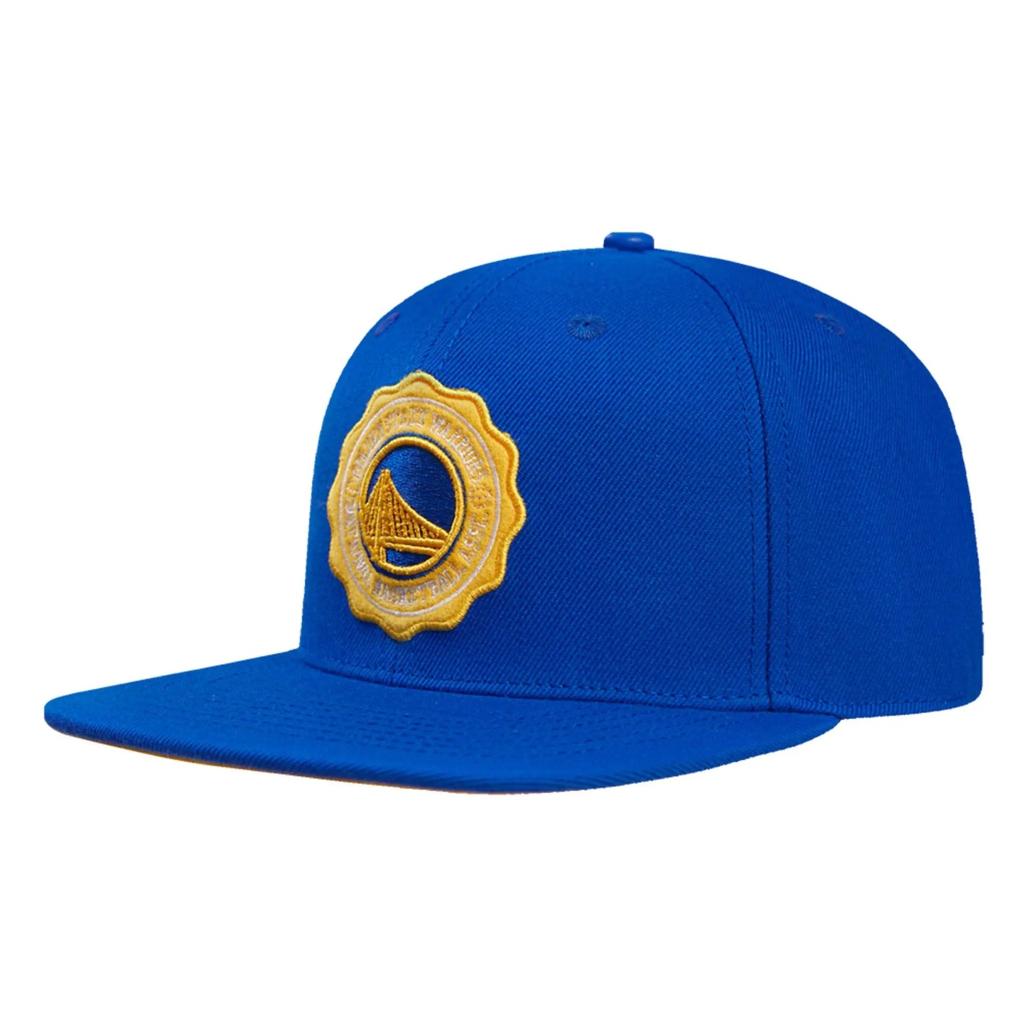 Pro Standard - Golden State Warriors Crest Emblem Wool Snapback Hat - Royal Blue Yellow - BLVD
