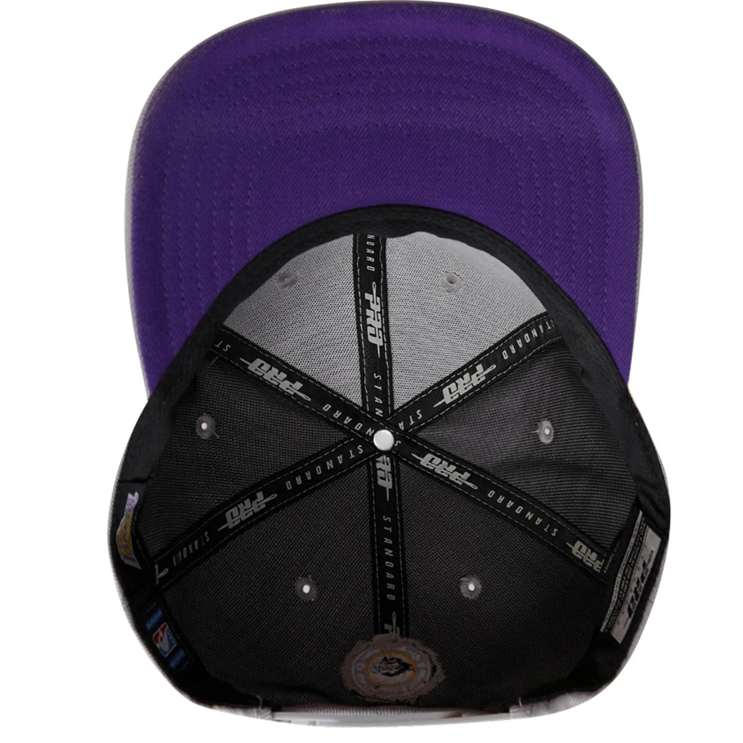 Pro Standard - Los Angeles Lakers Crest Emblem Snapback Hat - Gray / Purple - BLVD