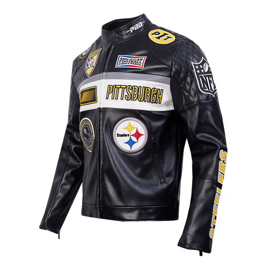 Pro Standard - NFL Pittsburgh Steelers Men's Moto Jacket - Black
