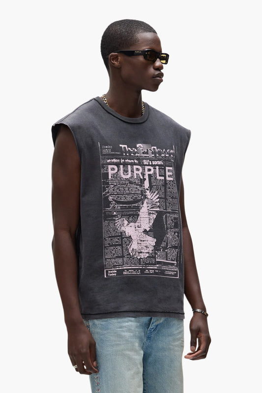 Purple Brand Good News Tank Top - Black - P103-TBGN325