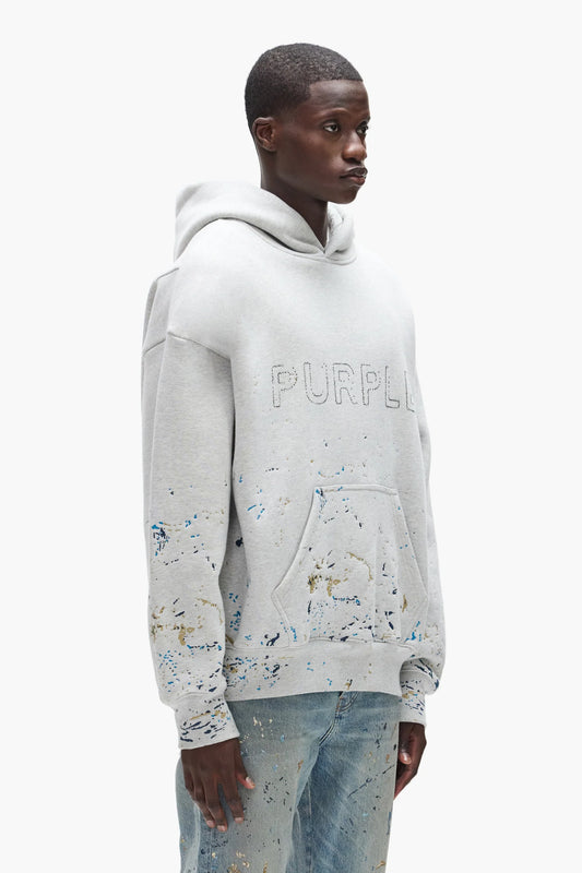 Purple Brand - Studded Gothic Camo Hoodie - Gray - P401-HFGC425