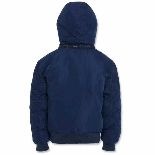 Jordan Craig - Kids Squadron Hooded Bomber Jacket - Navy - BLVD
