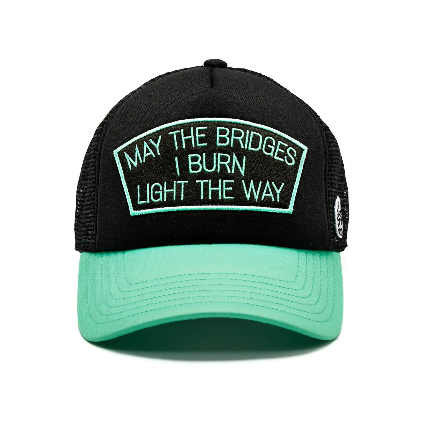 Cult Of Individuality - "May The Bridges I Burn" Mesh Back Trucker Hat in Black - BLVD