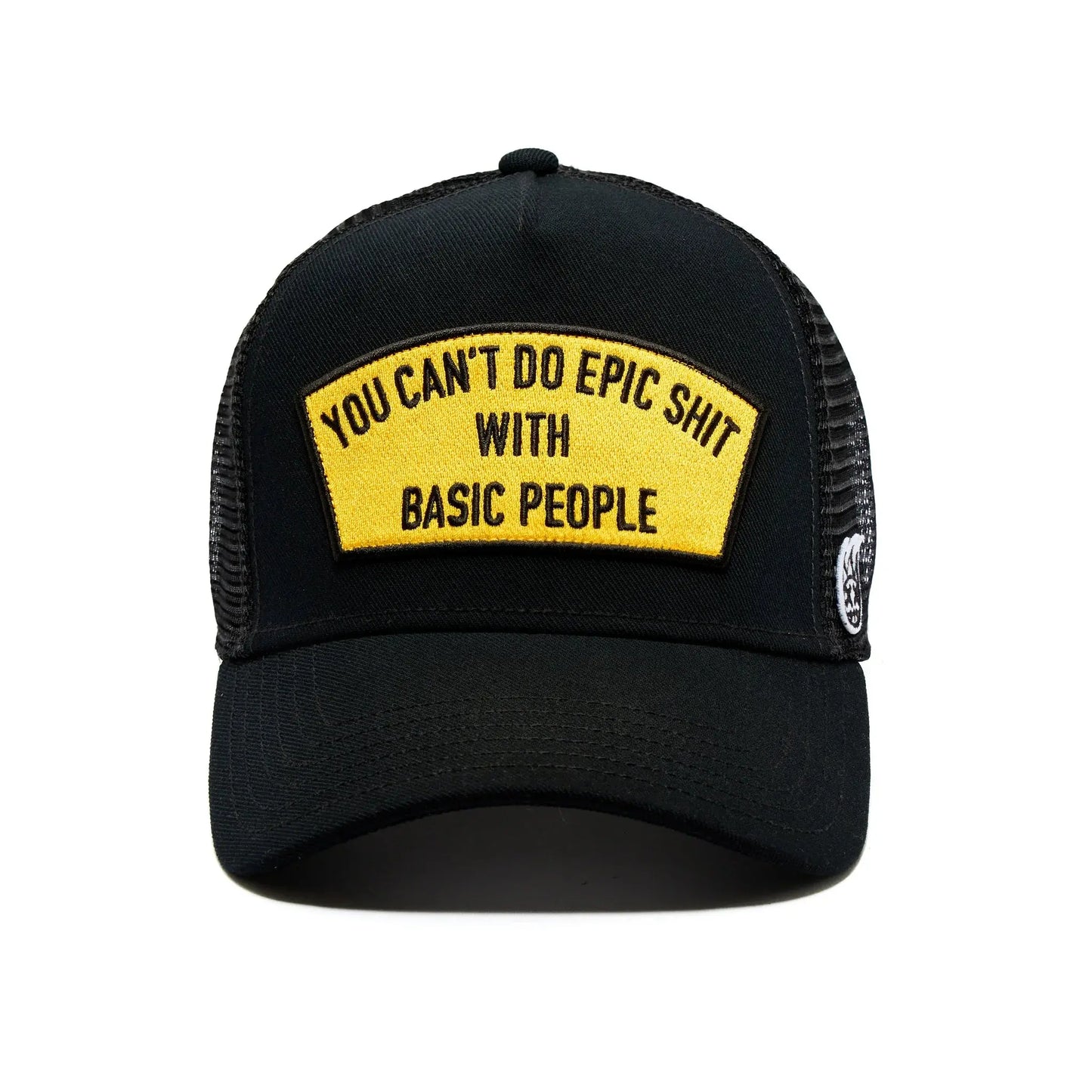 Cult Of Individuality - "Cant Do Epic Shit" Mesh Back Trucker Hat in Black - BLVD