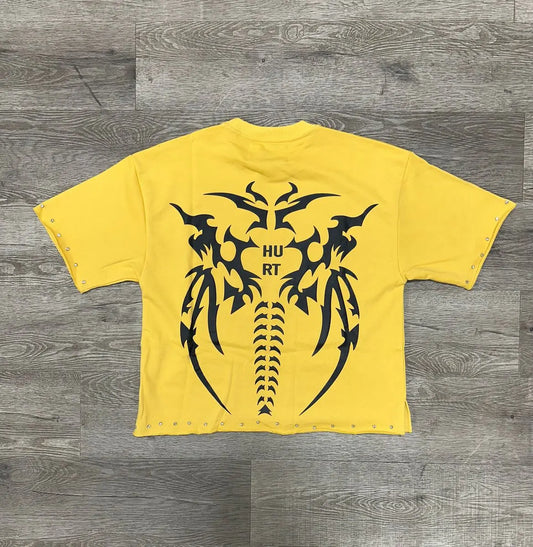 BKYS -"Hurt" F-terry Cropped T-shirt - Popcorn - BLVD