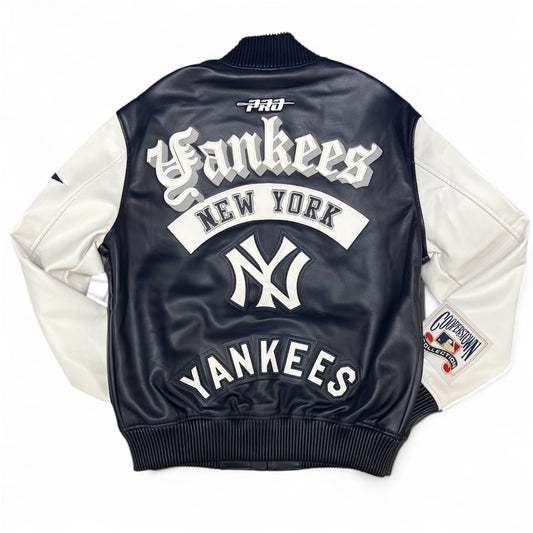 Pro Standard - Mlb New York Yankees Best Of Men's Leather Varsity Jacket - Navy