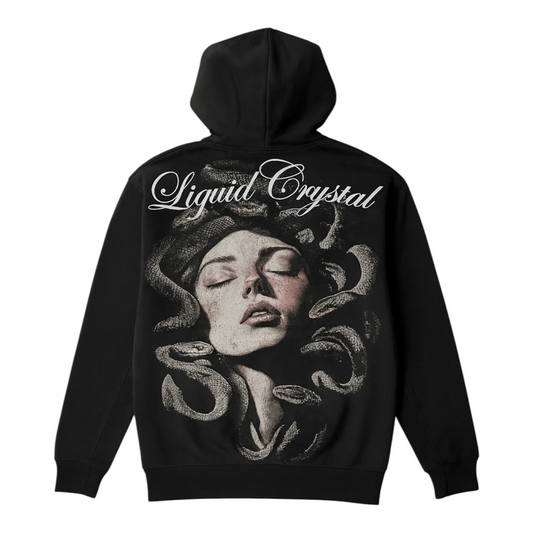 Liquid Crystals - Rhinestone Medusa Hoodie - Black Liquid Crystal