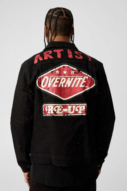 Jordan Craig - Local Dealer Trucker Jacket W Rhinestones - Jet Black