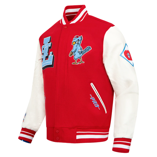 Pro Standard - MLB St. Louis Cardinals Best Of Men's Rib Wool Varsity Jacket - Red / White