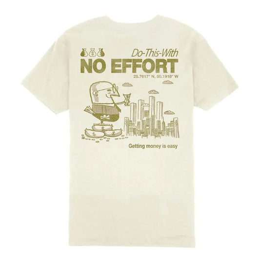 Outrank Do This With No Effort T-Shirt - Vintage White Green - BLVD
