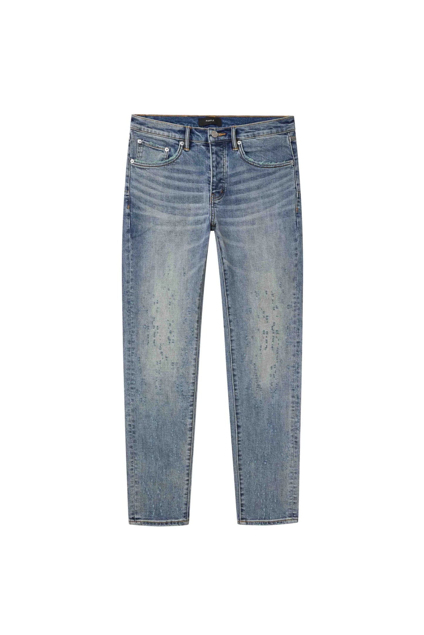 Purple Brand P001 Color Weft Buckshot - Mid Indigo - P001-CWBK425