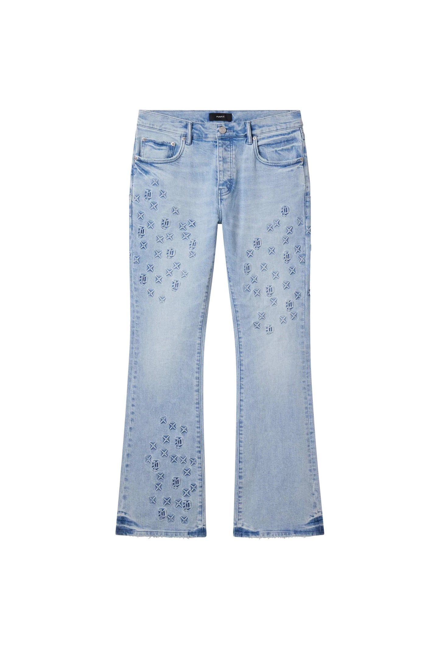 Purple Brand P004 Monogram Embossed - Light Indigo - P004-FOBL425