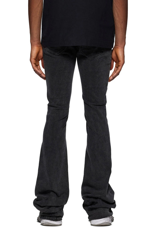 Purple Brand P072 Raw Super Stack Flare - Black - P072-SSFR424 - BLVD