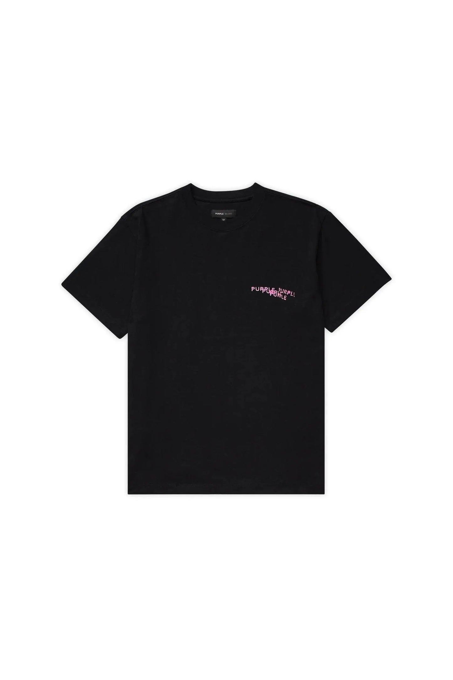 Purple Brand Stamped Wordmark Tee - Black - P104-JBSW225 - BLVD