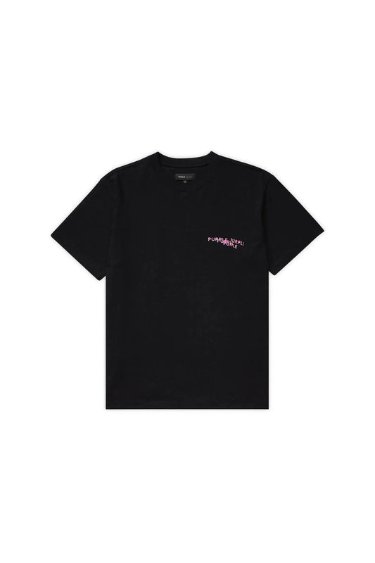 Purple Brand Stamped Wordmark Tee - Black - P104-JBSW225 - BLVD