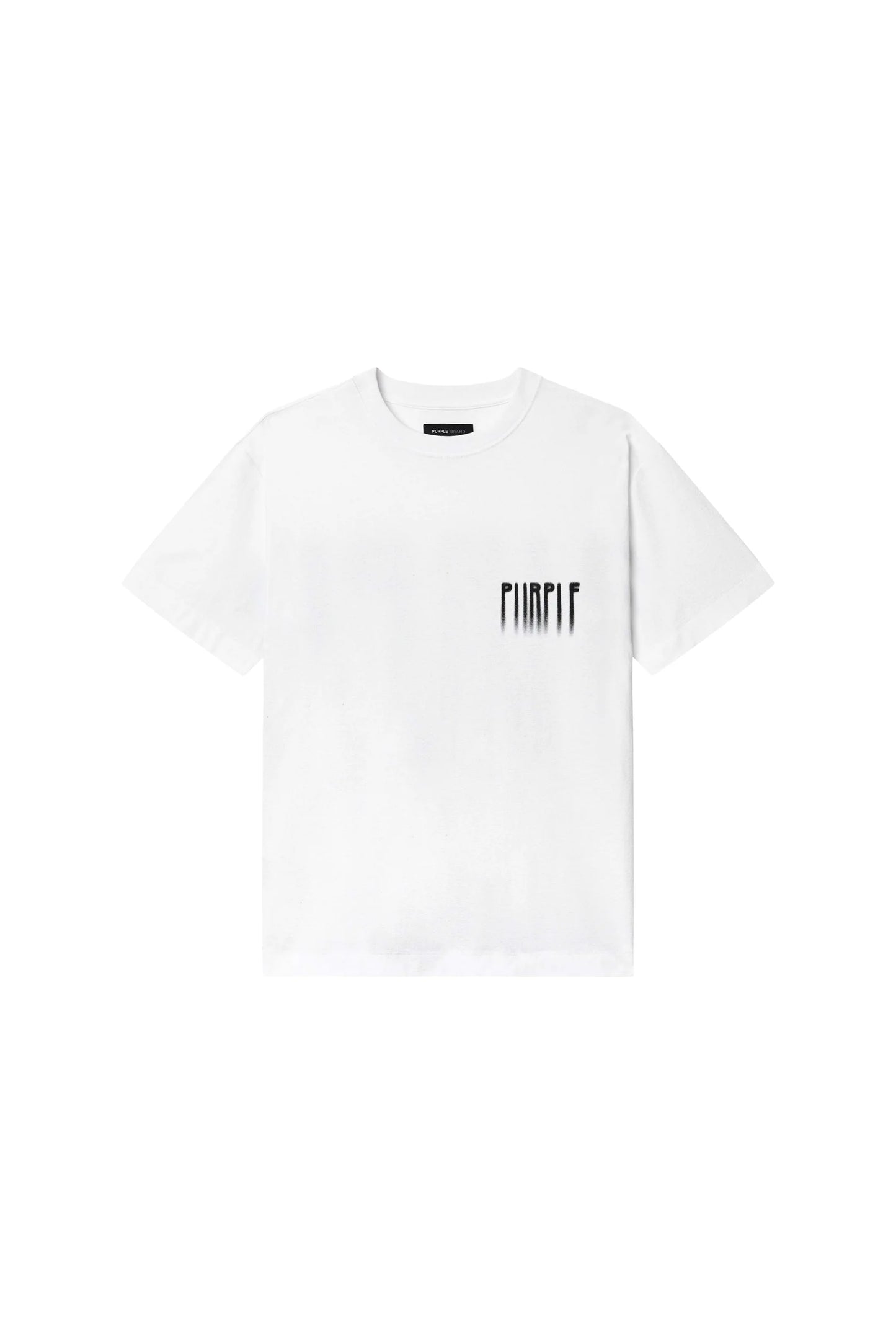 Purple Brand Blurred Tee - White - P104-TBWB325