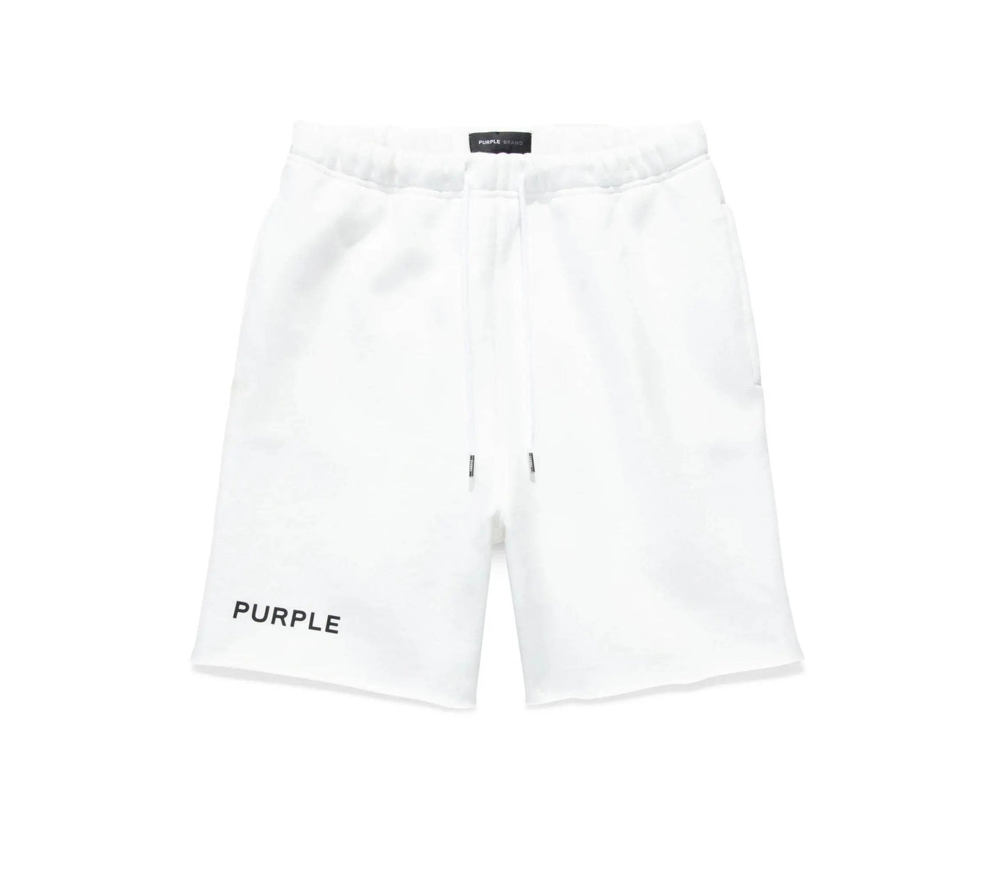 Purple Brand Men Sweatshort Heavy Weight Short White Black - P446-HSWW323 - BLVD