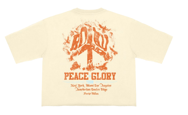 Roku - Peace Glory Cropped Tee - Eggshell ROKU STUDIO