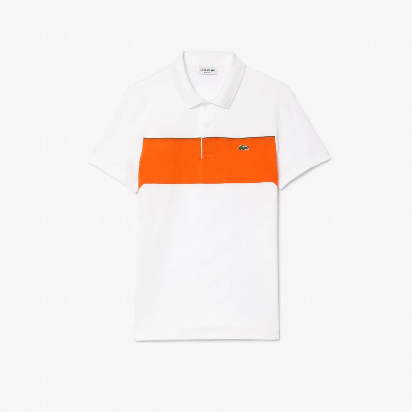 Lacoste Men's L.12.12 Colorblock Polo - White / Orange IDY - BLVD