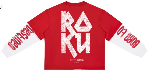 Roku - Riot Spirit Boxy Layered Long Sleeve Tee - Red