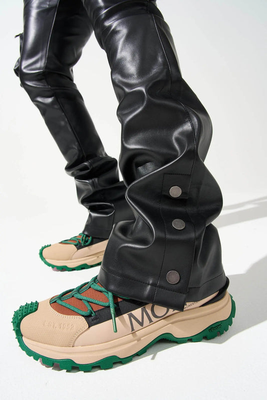 Serenede ''Rare'' Stacked Pants - Black Leather - BLVD