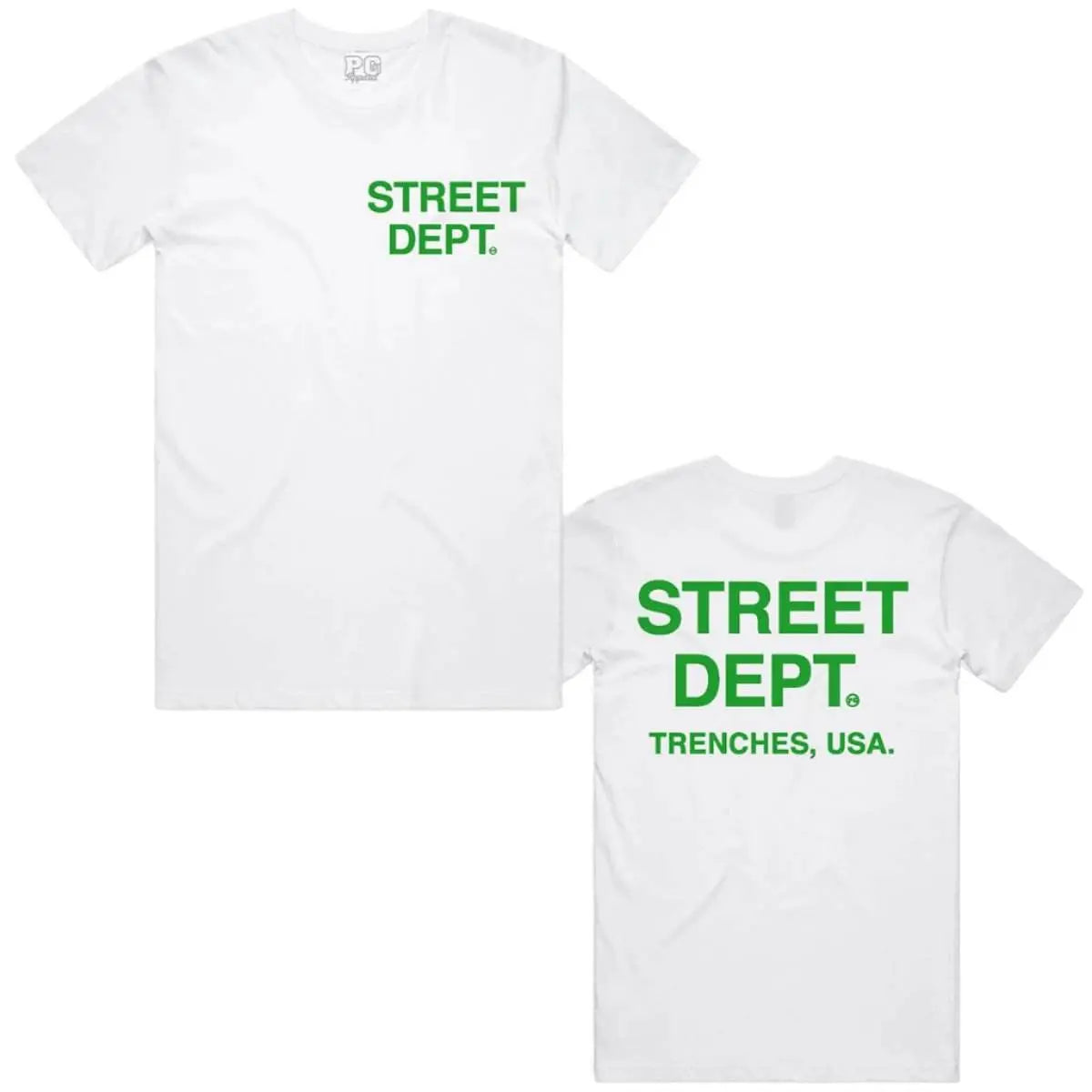 Pg Apparel Street Dept T-Shirt - White Green - BLVD