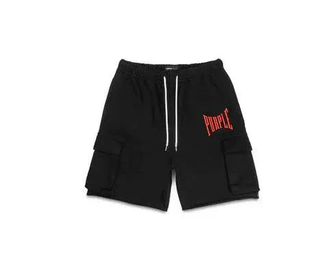 Purple Brand Heavyweight Cargo Sweatshorts - Black - P478-MFBB224 - BLVD