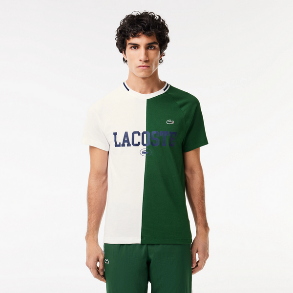 Lacoste Men's Sport x Daniil Medvedev Ultra-Dry Tennis T-Shirt - White Green 737