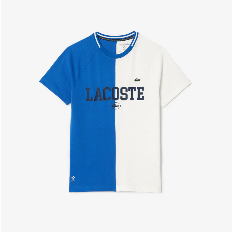 Lacoste Men's  Sport x Daniil Medvedev Ultra-Dry Tennis T-Shirt - Blue White IQU